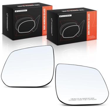 Imagem de A-Premium Vidro espelhado não aquecido do lado do motorista e do passageiro de 2 peças com placa de suporte compatível com Chevrolet Colorado e GMC Canyon, 2015-2022 - Espelho retrovisor lateral