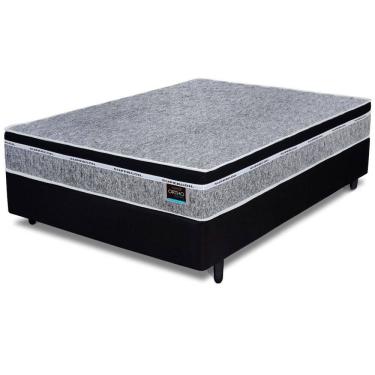Imagem de Conjunto Cama Box de Casal Ortho Quality Confort Firm com espuma D33 com altura total de 63 cm Preto