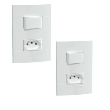Imagem de kIT 2 CONJUNTOS DE INTERRUPTORES+TOMADA 10A 250V SCHNEIDER