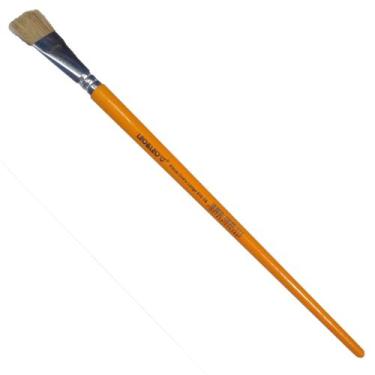 Imagem de Pincel Escolar Amarelo Longo Madeira Chato Nº18 Leo E Leo - Leonora