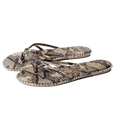 Imagem de bebe Chora – Chinelos femininos – Cabedal e forro feitos à mão – Palmilha acolchoada – Bico redondo com design de ponta, Preto, bege, 36