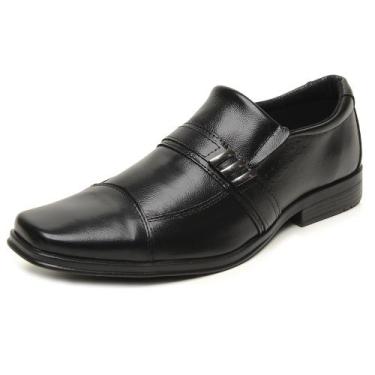 Imagem de Sapato Social Masculino Couro Legítimo Conforto BR2 - 934 - Preto, 42,