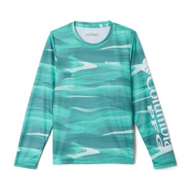 Imagem de Columbia Camiseta infantil para meninos superterminais, manga comprida, obsidiana verde esmalte, 3T