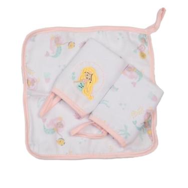 Imagem de Paninho De Boca Bordado Soft Papi C/Prendedor De Chupeta 25Cm X 25Cm 03 Unidades