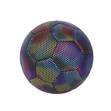 Imagem de Bola de futebol esportiva que brilha no escuro, bola de futebol refletiva tamanho oficial tamanho 4 e tamanho 5, futebol profissional para ambientes internos e externos, perfeita para jogos ou jogos