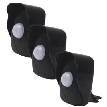 Imagem de KIT 3 Sensor de Presença para Área Externa 180° Preto – 6 Funções, Fotocélula, Alcance 10m, Bivolt, Conexão Rápida – Iluminação Automática e Econômica – Qa26M