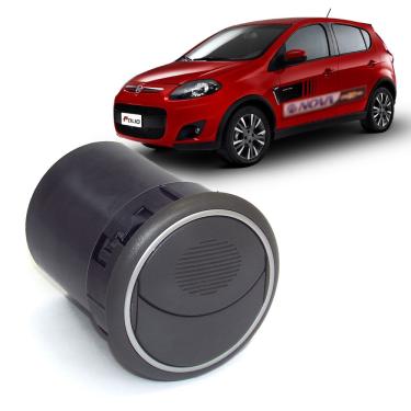 Imagem de Difusor De Ar Central Ou Laterais Cinza Escuro Com Aro Prata Autoplast Palio 2012 A 2019