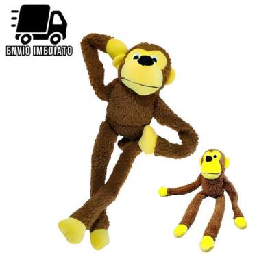 Imagem de Brinquedo Pelúcia Macaco Apito Sonoro para Cachorro e Gatos Macaquinho