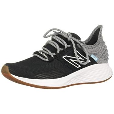 Imagem de New Balance Tênis de corrida infantil Fresh Foam Roav V1 com cadarço, Preto/alumínio leve, 12.5 Wide Little Kid