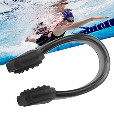 Imagem de Archuu Clipe de nariz de natação macio gel de sílica para surfe, protetor de nariz com clipe macio protetor nasal conjuntos de natação (preto)