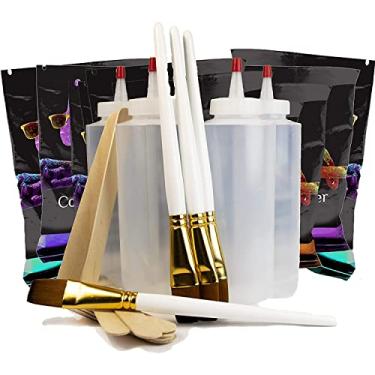 Imagem de Kit de pintura de giz Sidewalk da Chameleon Colors, 10 cores vibrantes, tinta de giz para ambientes externos com acessórios de tinta incluídos, conjuntos de giz de caminhada lateral para crianças, giz de garagem, tinta de giz de giz de caminhada, faça você mesmo