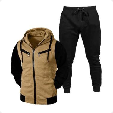 Imagem de Conjunto de Moletom Calça e Blusa de Frio Casaco Masculino e Feminino 