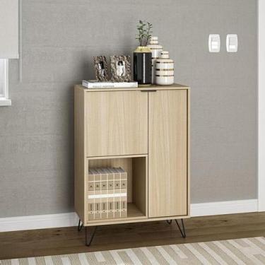 Imagem de Aparador Cayman 750 2 Portas 1 Nicho com pés de metal - Politorno, Bra