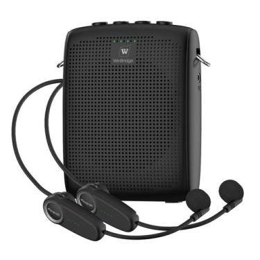 Imagem de Amplificador de voz sem fio SANMIC Mini WB002 15W com 2 microfones Blu