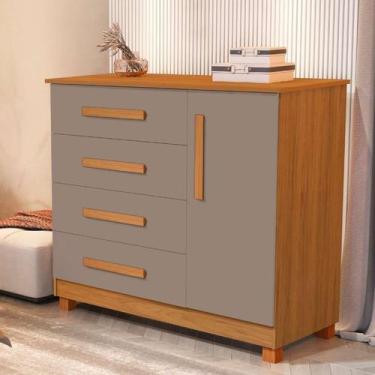 Imagem de Cômoda Gaveteiro Organizadora com 4 Gavetas Sapateira 100% MDF Reforça