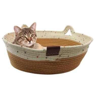 Imagem de Cama Gato Arranhador Ninho Pet Rasqueavel Felino Caminha Cestinho Conf