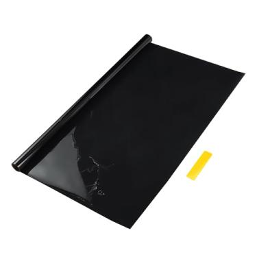 Imagem de Motoforti Película matizada nano cerâmica para janela de carro VLT 15% IRR 65% UVR 85% preto 1,5 m x 76,2 cm película de privacidade 2 mil PET 1 peça