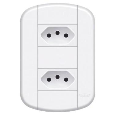 Imagem de Tomada Dupla Distanciada 2P+T Blanc 10a/250v Fame