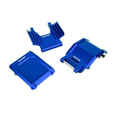 Imagem de BeaxTurbo Racing Upgrade Parts CNC Aluminum 7075 Crash Structure/Pull Rod Knuckle/Skid PLT for losi pro Moto mx 1/4 (Blue)