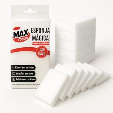 Imagem de Kit 10 Esponja Mágica Melamina, Remove Tira Mancha, Bucha Limpa Parede Tenis Chao