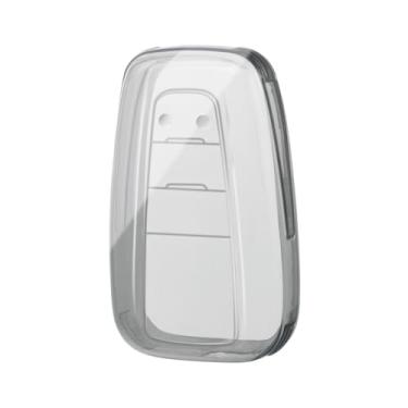 Imagem de Capa OFFWEGO para Toyota Camry RAV4, capa de chave de carro com proteção de TPU macio compatível com porta-chaves inteligente Camry RAV4 Highlander Avalon C-HR Prius Corolla GT86 2018-2022, cinza
