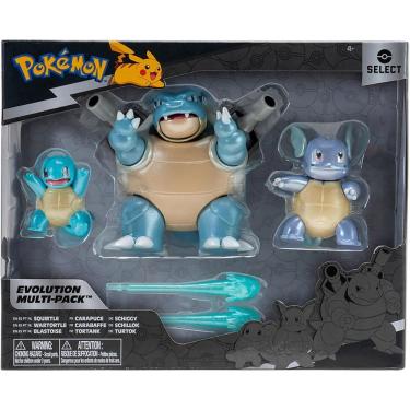Imagem de Pokémon 3 Figuras Squirtle, Wartortle E Blastoise - Jazwares