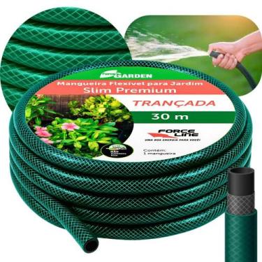 Imagem de Mangueira de Jardim Trançada 3/4" 2,5mm 120PSI 30 Metros Verde - Force