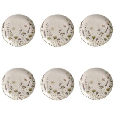 Imagem de Conjunto De Pratos De Sobremesa 06 Peças Orgânico Lavanda Porto