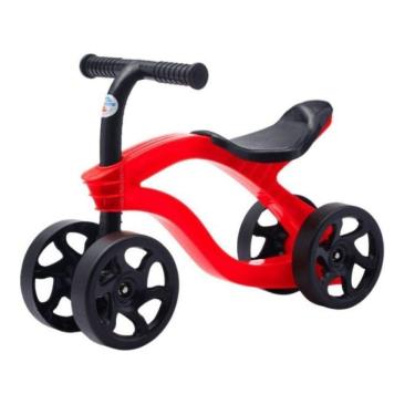 Imagem de Bicicleta Infantil Balance Bike Futurista Sem Pedal 4 Rodas - Equilíbrio E Diversão vermelho