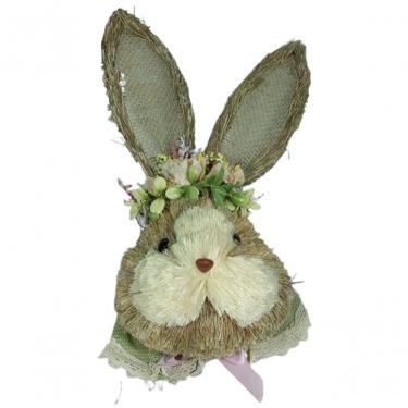 Imagem de Pendente Coelho De Palha Com Flores 38cm