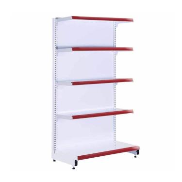 Imagem de Gôndola Prateleira Supermercado 5 Níveis 40x30 New Plus 1,70m Ponta Vermelho - Sa Gôndolas