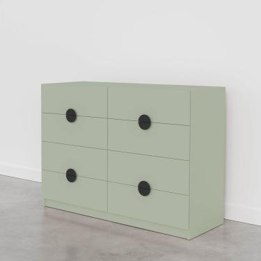 Imagem de Cômoda Com 8 Gavetas Joy Cabecasa Madeiramadeira Verde