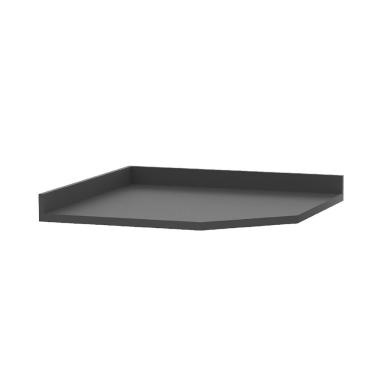 Imagem de Tampo Para Balcão Canto Diagonal 74cm Premium Luciane Móveis Preto
