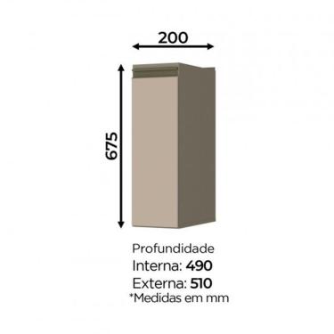 Imagem de Balcão Para Condimentos 20cm Connect Duna-cristal - Móveis Henn Duna-cristal