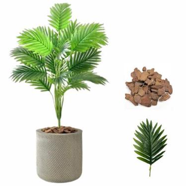 Imagem de Planta Palmeira Artificial com Vaso Bojo Sala Decoração Casa - Flor Im