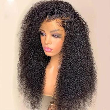 Imagem de VIPbeauty Peruca De Cabelo Humano Afro Crespo Cacheado, 13X4 Hd, Renda Frontal Brasileira Para Mulheres, Densidade 180, Virgem, Pré-Selecionada, Com Cor Natural Bebê (22")