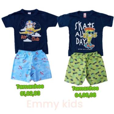 Imagem de Conjuntos infantil meninos verão roupas masculina infantil 01 ao 08 - 