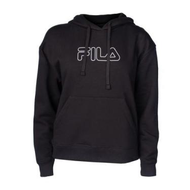 Imagem de Moletom Feminino Fila Outline Winter Capuz Comfort Preto, Preto, GG