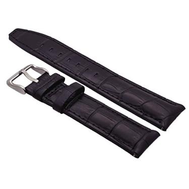 Imagem de Rev ITAL181 20 mm 22 mm 24 mm Preto Azul Marrom Couro Genuíno Liberação Rápida Barra de Mola Alça de Substituição, Preto, 20mm