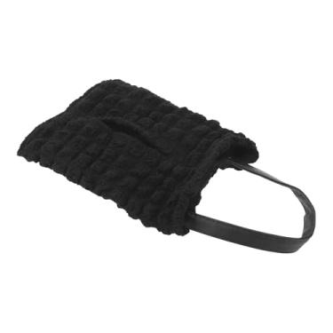 Imagem de INFINAUTO Porta-lenços de papel para carro organizador de massa folhada poliéster 28 x 18 x 2 cm massa folhada preta 1 peça