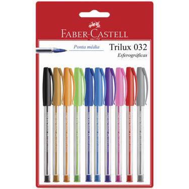 Imagem de Caneta esfer Trilux c/ 10 unid Faber-Castell