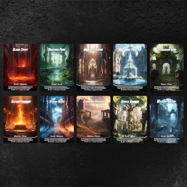Imagem de Proxy Cards for Magic The Gathering, Alternative Custom Art DIY Cards, Fantasy Shock Lands, Normal
