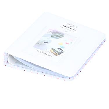 Imagem de aqxreight 3in 64 Bolsões Caso de Armazenamento de Cartões de Fotos Álbum de Fotos para 9light Blue High PVC CAN OF QUAL 64 BOLSE (Branco)