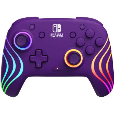 Imagem de PDP - Controle sem fio para para vídeo gameAfterglow Wave para Nintendo Switch, Nintendo Switch - Modelo OLED - Roxo-500-238-PR