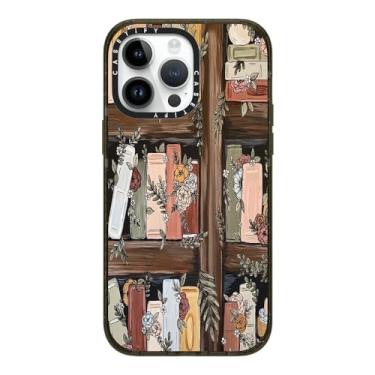 Imagem de CASETiFY Capa Impact para iPhone 14 Pro Max [4X testado contra quedas de grau militar/proteção contra quedas de 2,5 metros/compatível com Magsafe] - Bookshelf Garden by KT's Canvases - Preto