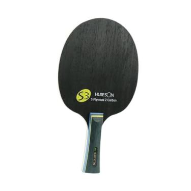 Imagem de Tachiuwa Raquete de tênis de mesa, raquete de pingue-pongue, feita à mão, com 7 camadas, base de madeira, para atletas, ambientes internos e externos, Comprimento Do Cabo