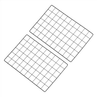 Imagem de PATIKIL Painel de grade de arame de 30,5 x 50,8 cm, pacote com 2 quadros fotográficos, painéis de grade de exibição de memorando, organizador de pendurar painel decorativo de parede para casamento