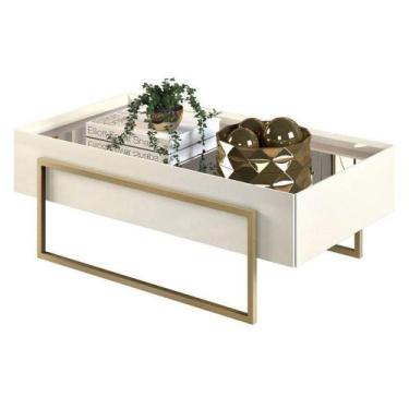 Imagem de Mesa De Centro Pilar Off White  Dj Móveis
