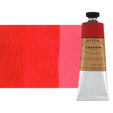 Imagem de Charvin Extra Fine Professional Ruby Red Artist Oil Paint 60 ml - Triple-Milled for Smoothness, Rich Texture, Poppy Oil-Based, Light-Fast, Handmade Oil Color Paints for Professionals