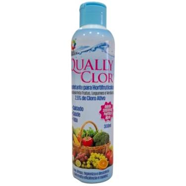 Imagem de Desinfetante Sanitizante Para Frutas Verduras Legumes 300ml Cloro Ativo